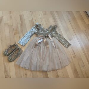 Charming Kids Velvet and Tulle Dance Set